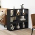 Separador de ambientes madera ingeniería negro 100x33x94,5