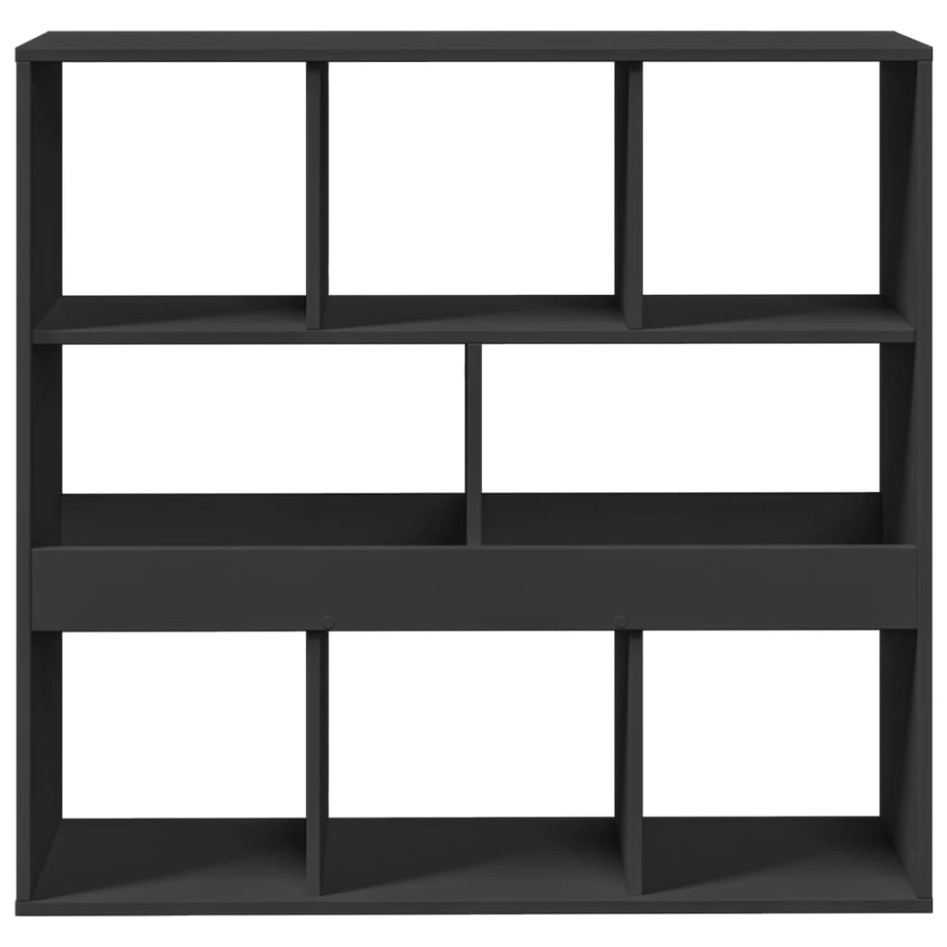 Separador de ambientes madera ingeniería negro 100x33x94,5