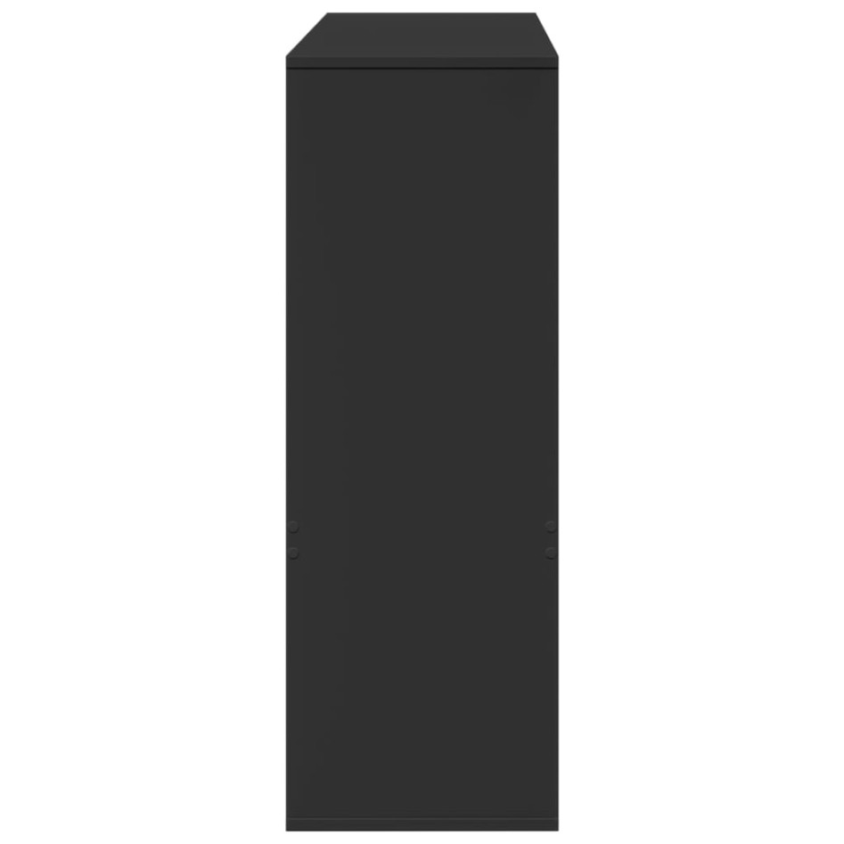 Separador de ambientes madera ingeniería negro 100x33x94,5