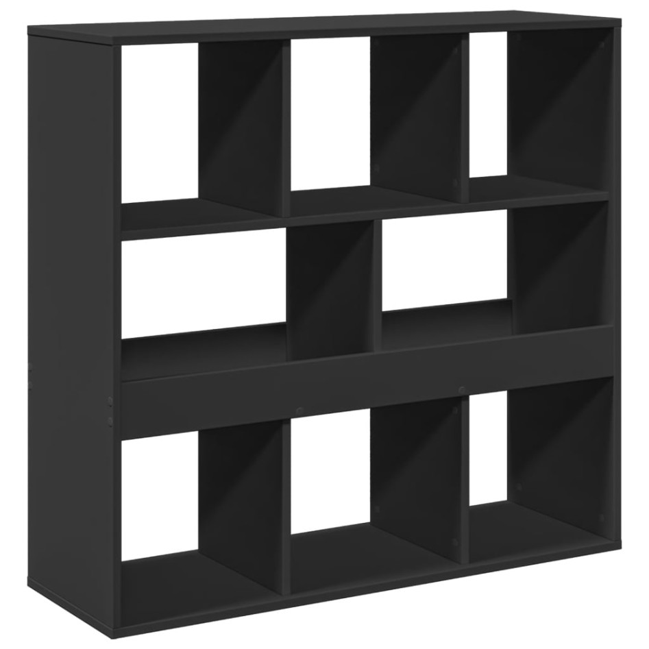 Separador de ambientes madera ingeniería negro 100x33x94,5
