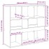 Separador de ambientes madera ingeniería negro 100x33x94,5