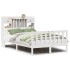 Cama con estantería sin colchón madera maciza blanca 135x190