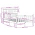 Cama con estantería sin colchón madera maciza blanca 135x190