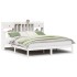 Cama con estantería sin colchón madera maciza blanca 180x200