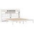 Cama con estantería sin colchón madera maciza blanca 180x200