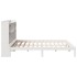 Cama con estantería sin colchón madera maciza blanca 180x200