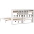 Cama con estantería sin colchón madera maciza blanca 180x200
