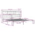 Cama con estantería sin colchón madera maciza blanca 180x200