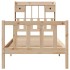 Cama con estantería sin colchón madera maciza de pino 90x190