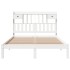Cama con estantería sin colchón madera maciza blanca 140x200
