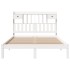 Cama con estantería sin colchón madera maciza blanca 160x200