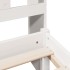 Cama con estantería sin colchón madera maciza blanca 160x200