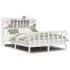 Cama con estantería sin colchón madera maciza blanca 160x200