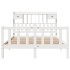 Cama con estantería sin colchón madera maciza blanca 160x200