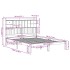 Cama con estantería sin colchón madera maciza blanca 140x190