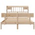 Cama con estantería sin colchón madera maciza de pino