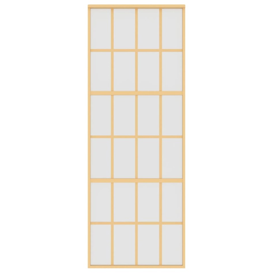 Puerta corredera dorada vidrio ESG esmerilado aluminio