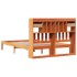 Cama con estantería sin colchón madera maciza marrón 140x200