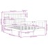 Cama con estantería sin colchón madera maciza marrón 140x190