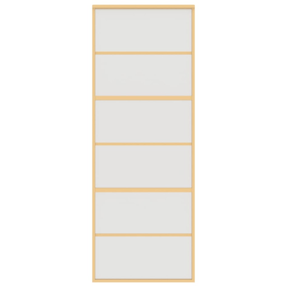 Puerta corredera dorada vidrio ESG esmerilado aluminio