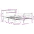 Cama con estantería sin colchón madera maciza marrón 140x190