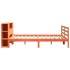 Cama con estantería sin colchón madera maciza marrón 200x200