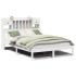 Cama con estantería sin colchón madera maciza blanca 140x200