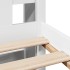 Cama con estantería sin colchón madera maciza blanca 140x200