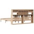 Cama con estantería sin colchón madera maciza de pino
