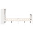 Cama con estantería sin colchón madera maciza blanca 150x200