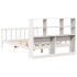Cama con estantería sin colchón madera maciza blanca 150x200