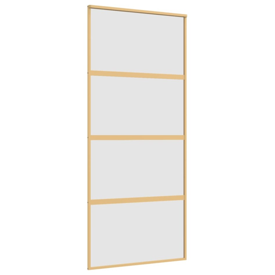 Puerta corredera dorada vidrio ESG esmerilado aluminio