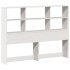 Cama con estantería sin colchón madera maciza blanca 150x200