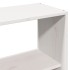 Cama con estantería sin colchón madera maciza blanca 150x200