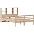 Cama con estantería sin colchón madera maciza de pino