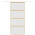 Puerta corredera dorada vidrio ESG esmerilado aluminio