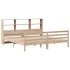 Cama con estantería sin colchón madera maciza de pino