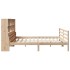 Cama con estantería sin colchón madera maciza de pino