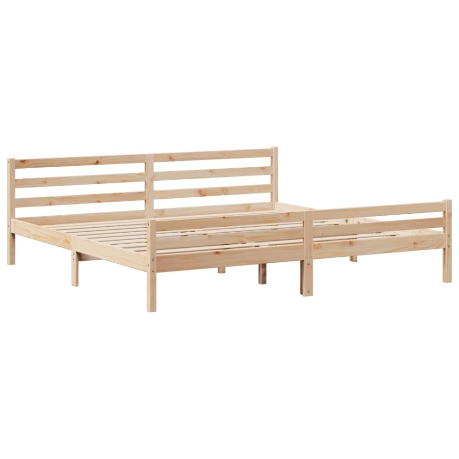 Cama con estantería sin colchón madera maciza de pino
