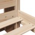 Cama con estantería sin colchón madera maciza de pino