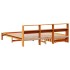 Cama con estantería sin colchón madera maciza marrón
