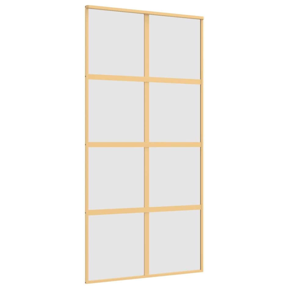 Puerta corredera dorada de vidrio ESG esmerilado y