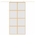 Puerta corredera dorada de vidrio ESG esmerilado y