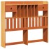 Cama con estantería sin colchón madera maciza marrón