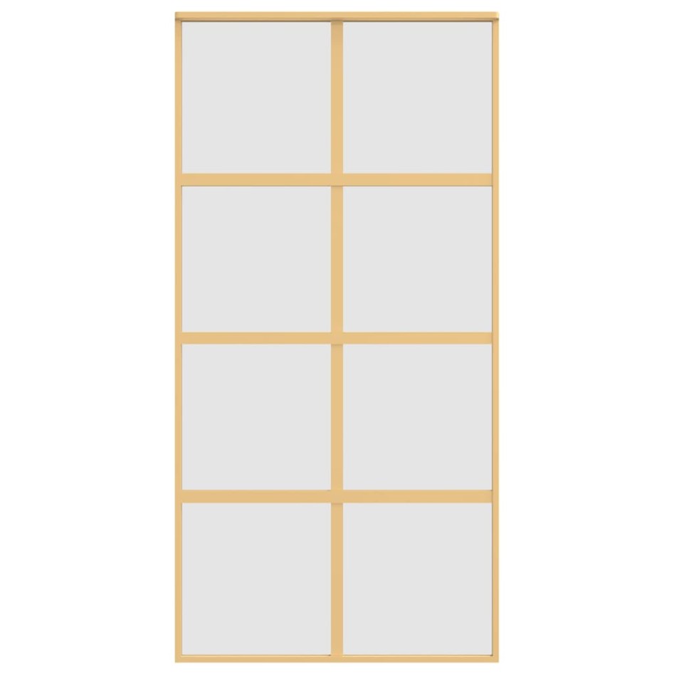Puerta corredera dorada de vidrio ESG esmerilado y