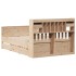 Cama con estantería sin colchón madera maciza de pino
