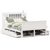 Cama con estantería sin colchón madera maciza blanca 140x200