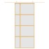 Puerta corredera dorada vidrio ESG esmerilado aluminio