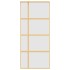 Puerta corredera dorada vidrio ESG esmerilado aluminio