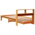 Cama con estantería sin colchón madera maciza marrón 75x190